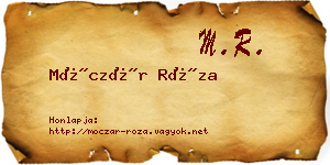 Móczár Róza névjegykártya